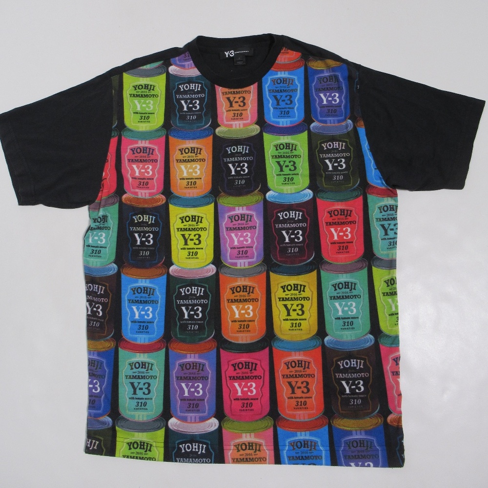 Y-3 adidas Can T-Shirt 2 Black Multi B47546 Size S